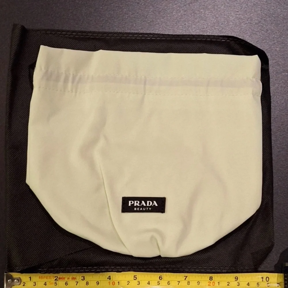 Prada Beauty Light Green Drawstring Cosmetic Pouch